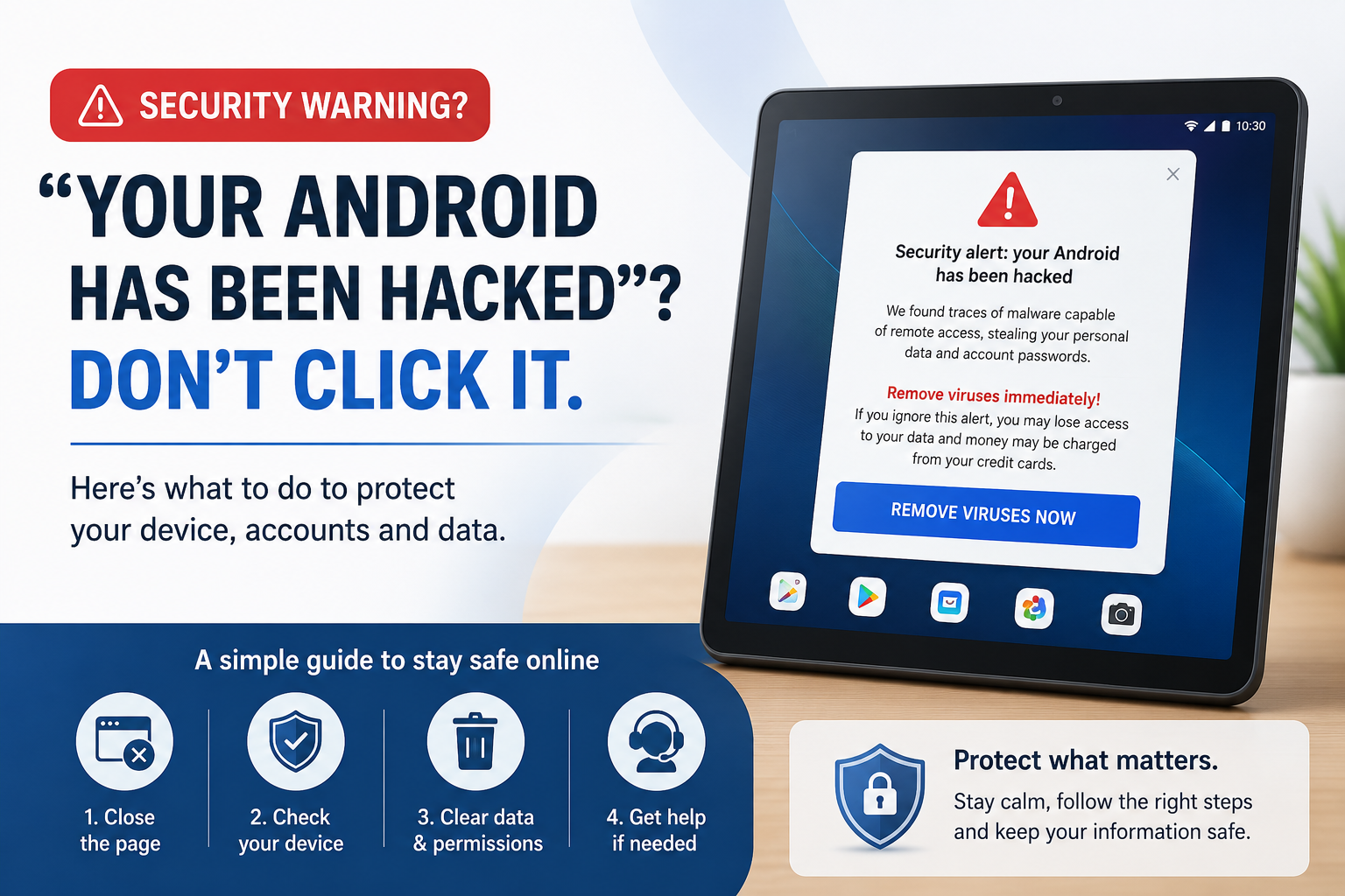 “Your Android Has Been Hacked” Warning? Don’t Click It — Here’s What to Do