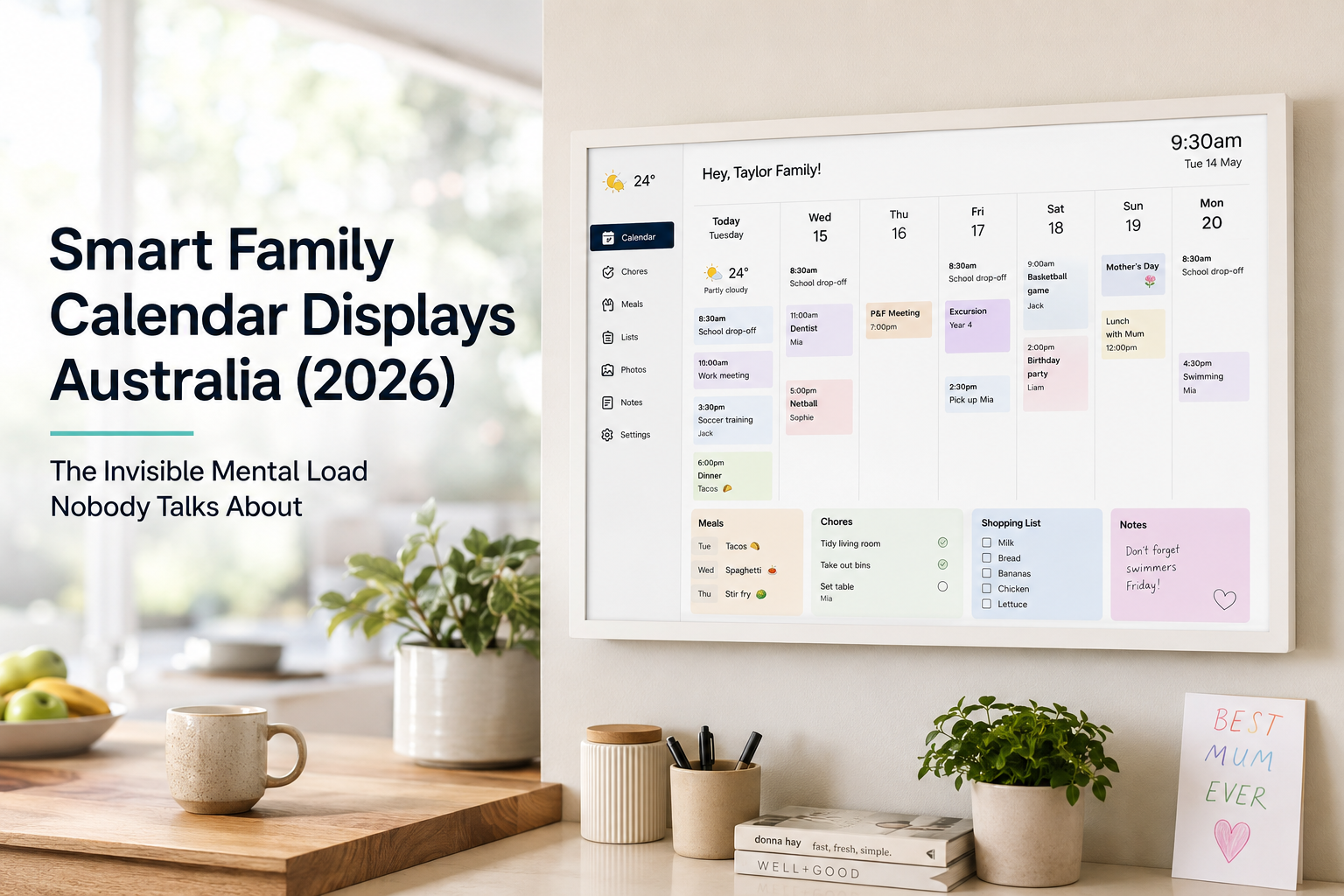 Smart Family Calendar Displays Australia (2026): The Invisible Mental Load Nobody Talks About