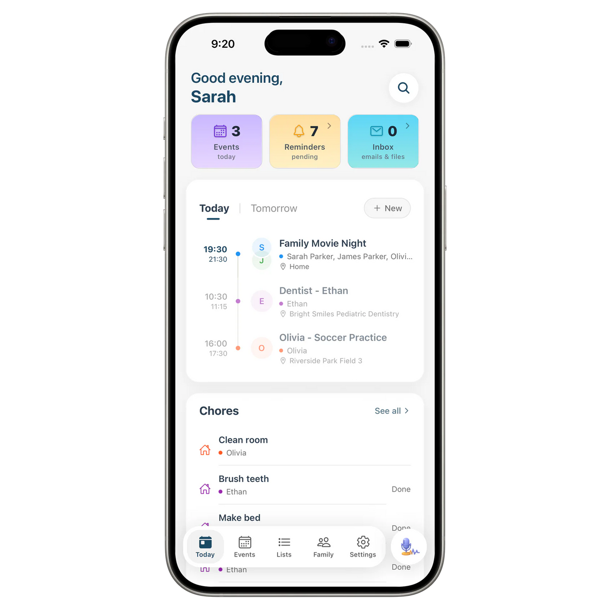 Sense Family Organiser AI